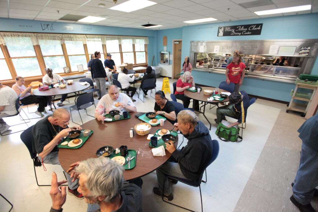 The food service program at the Rescue Mission of Utica in New York